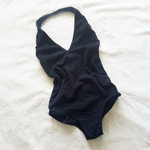 American Apparel Halter Neck Backless Bodysuit Black
